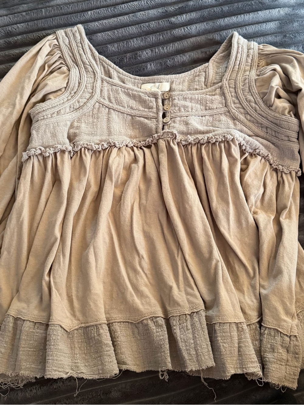Easel "Azealia" Square Neck Babydoll Top